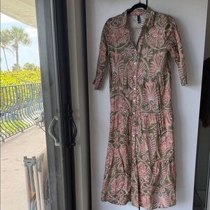 Floral Button-Down Maxi Dress